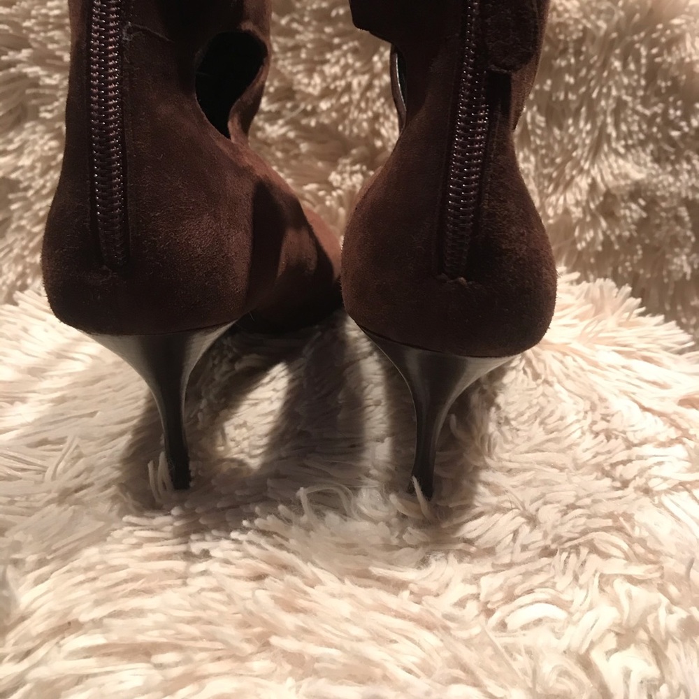 Salvatore Ferragamo chocolate brown booties